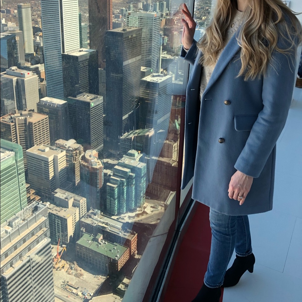 BCBG light blue wool coat